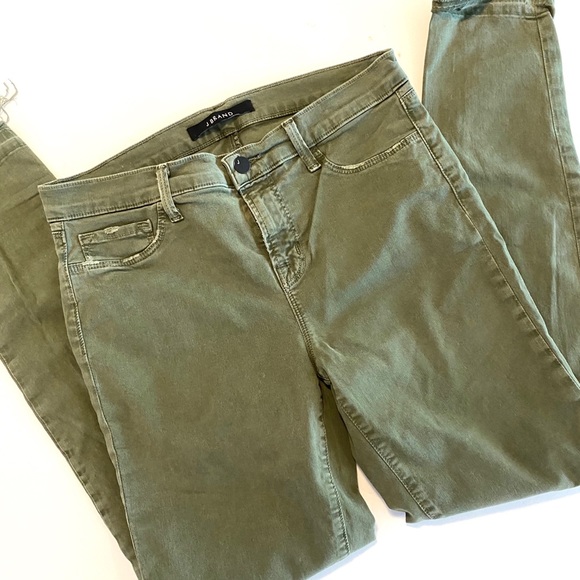 J brand Skinny Leg Jungle Green Pant - Picture 8 of 9